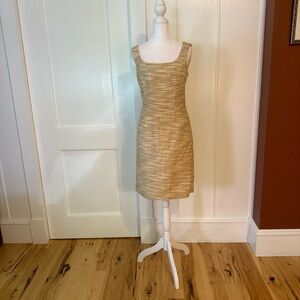 Tory Burch cream, tan and gold dress